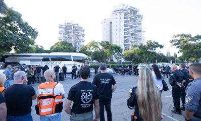 שיחת תדרוך פקחים, שוטרים ומתנדבים, צילום: החברה לביטחון